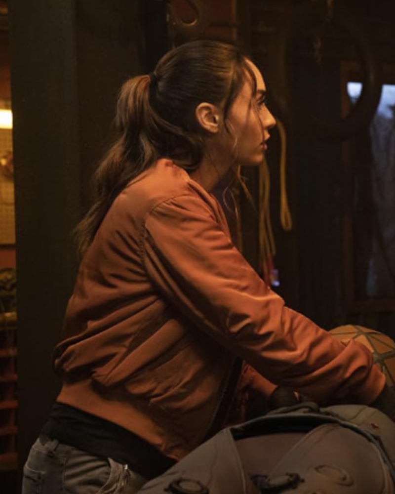 Raven Reyes The 100 Brown Bomber Jacket