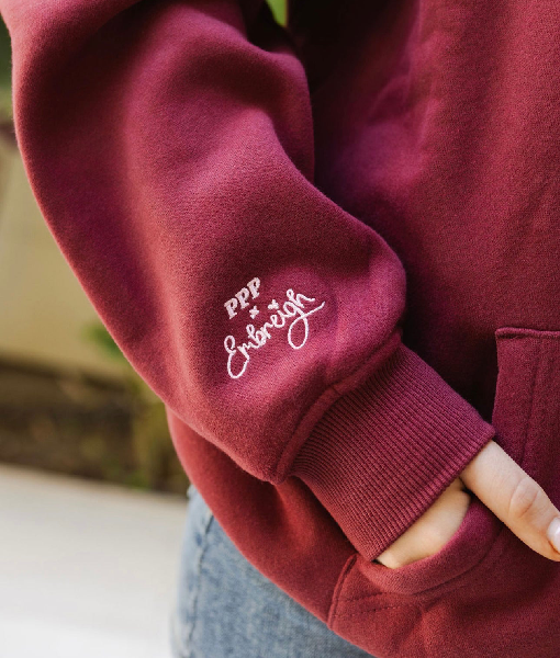 Live in the Moment Hoodie In Cherry