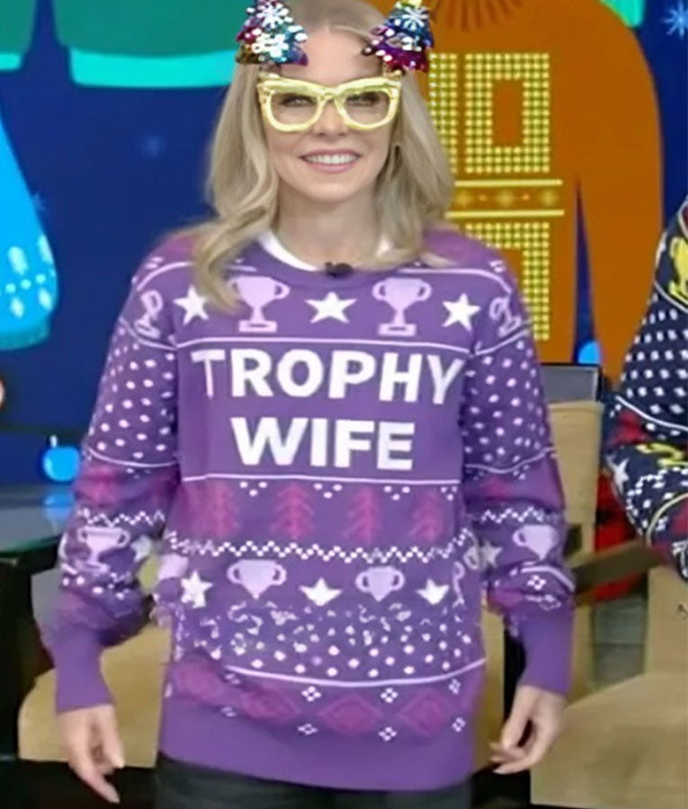 Live with Kelly and Mark Kelly Ripa trophy wife Christmas sweater