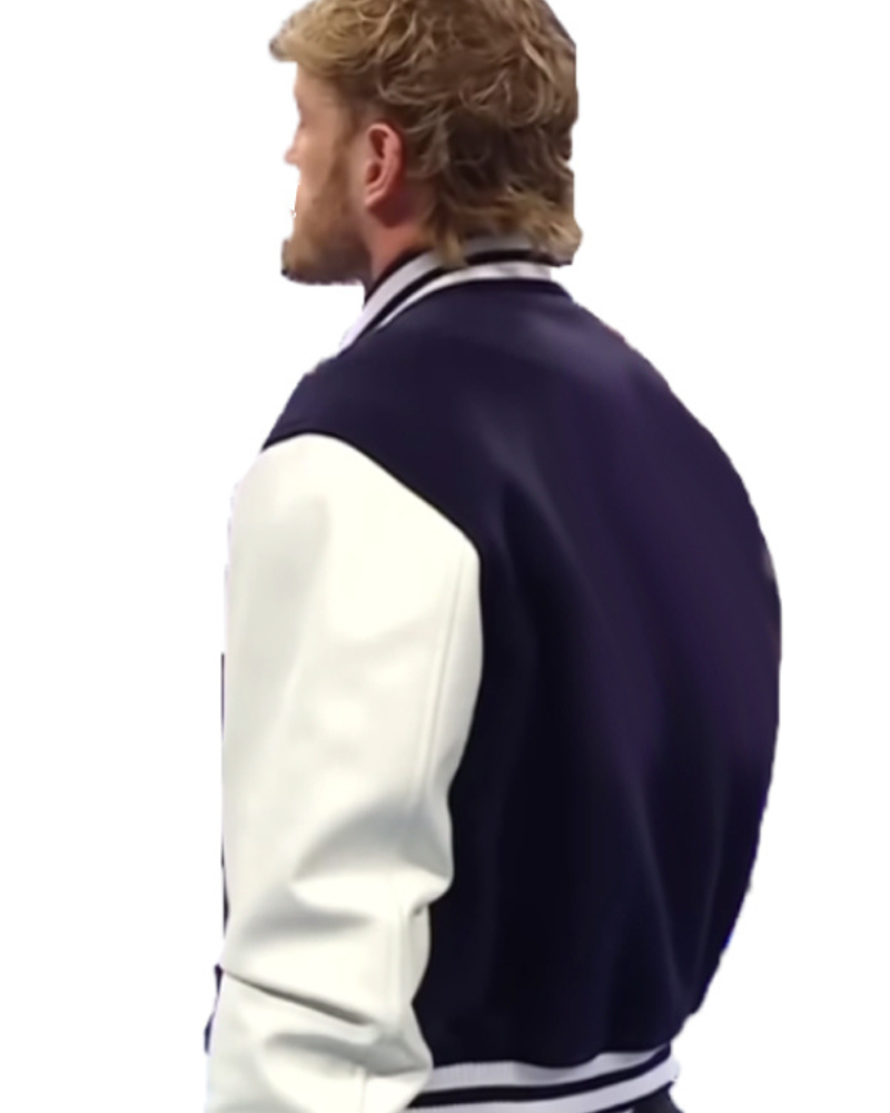 Logan Paul Blue And White Varsity Jacket