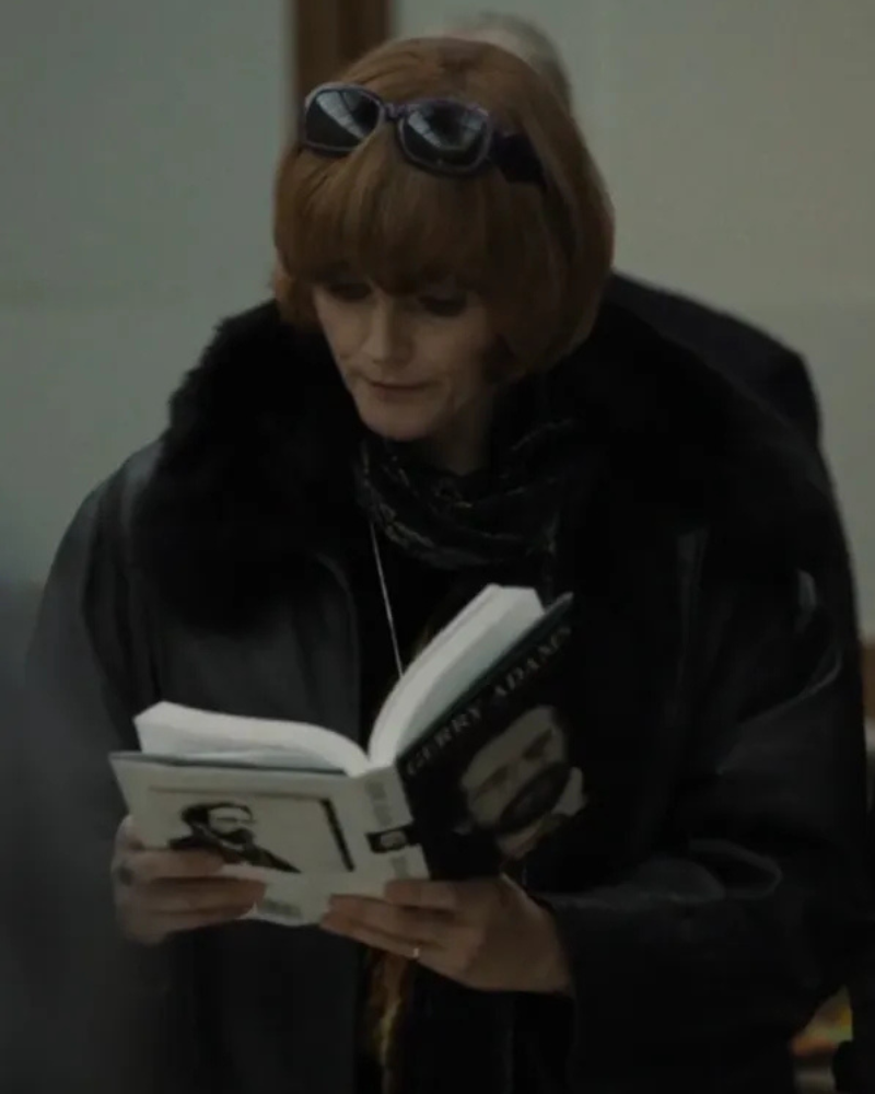 LolaPetticrewTvMiniSeriesSayNothingDoloursPriceBlackShearlingCoat