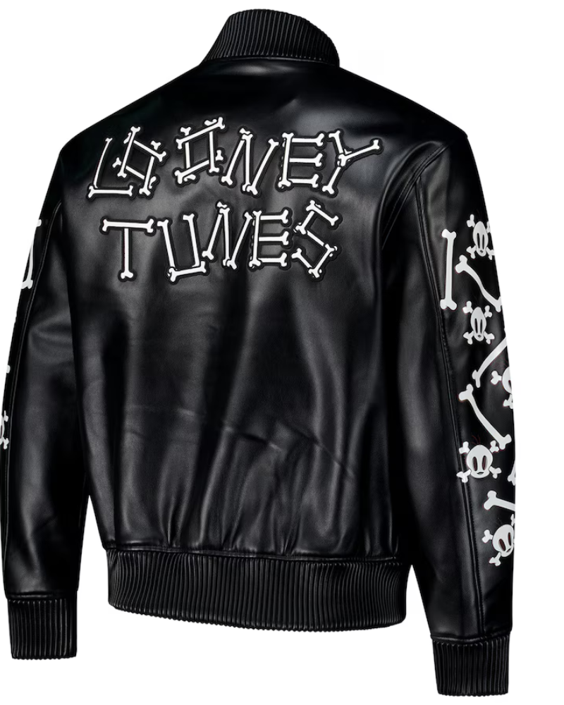 Looney Tunes Freeze Max Tweety Bones Black Full-zip Varsity Jacket