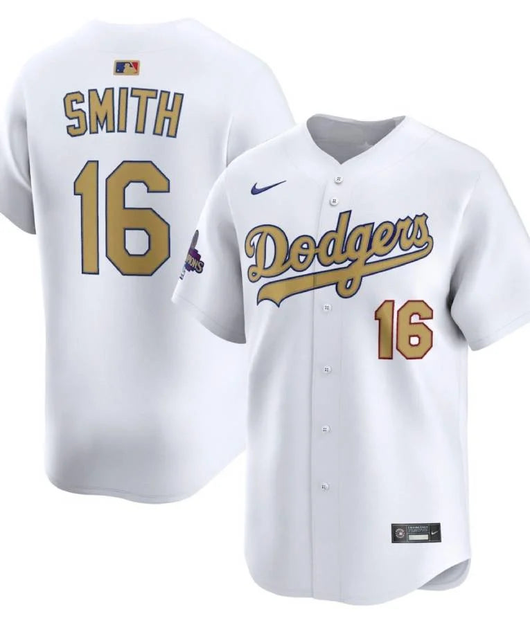 Los Angeles Dodgers 2025 White Gold Jersey