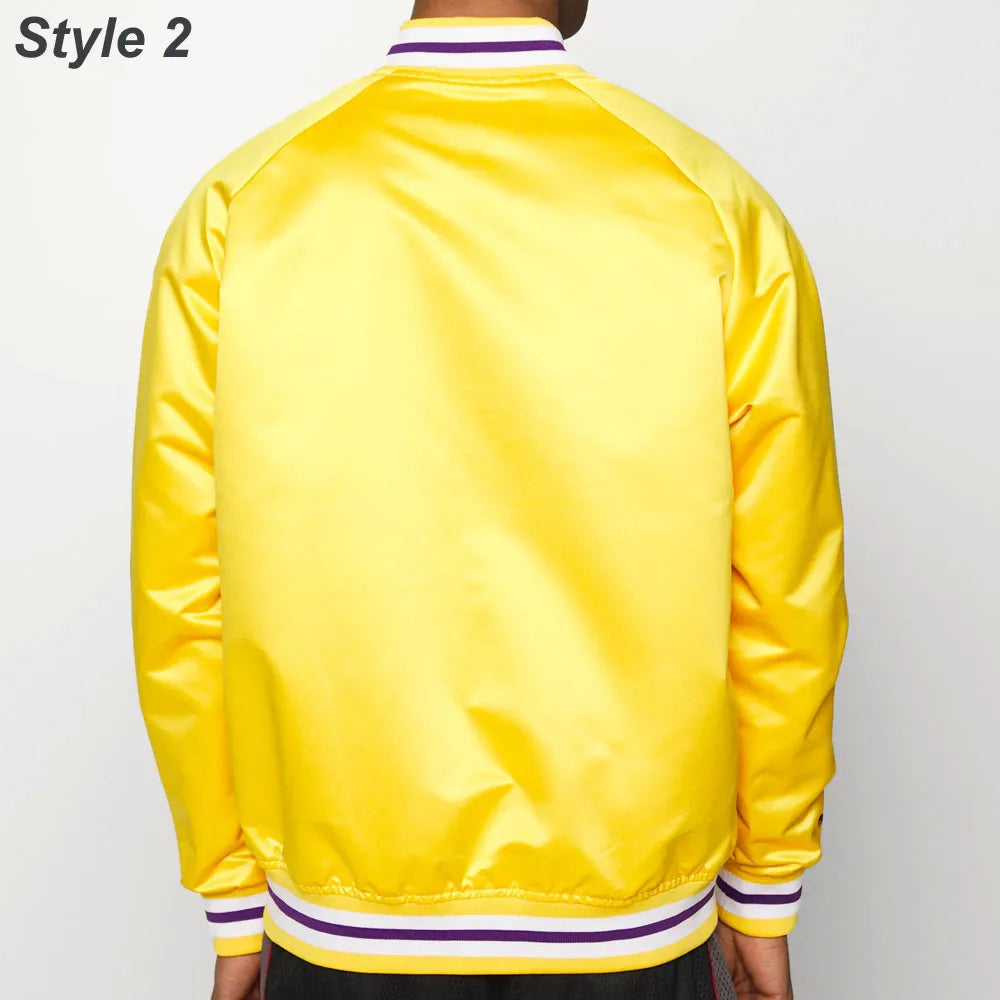 Los Angeles Lakers Satin Bomber Yellow Jacket