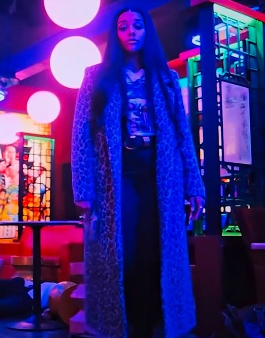 Love Hurts 2025 Ariana Debose Leopard Coat