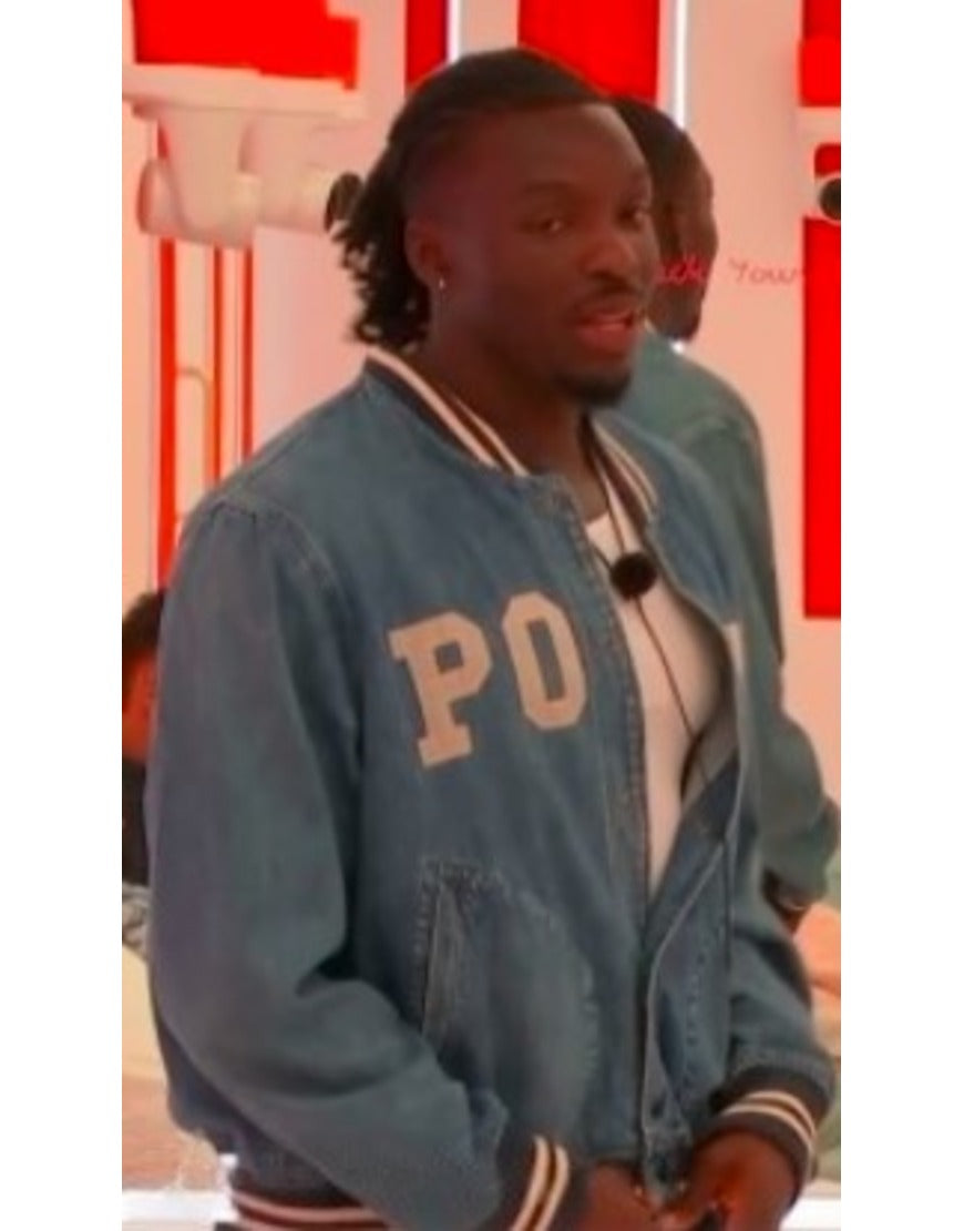 Love Island UK S12 Dejon Noel-Williams Bear Patch Jacket