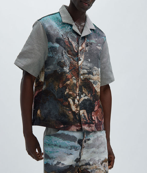 Love Island UK S12 Dejon Noel-Williams Tapestry Short Sleeve Shirt