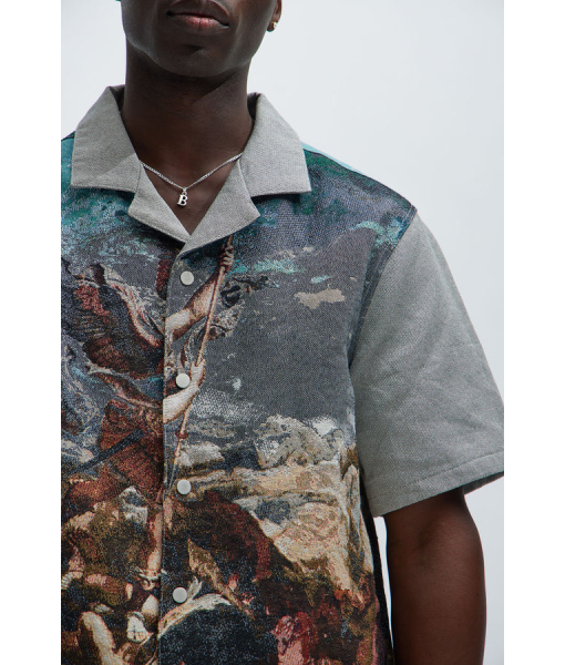 Love Island UK S12 Dejon Noel-Williams Tapestry Short Sleeve Shirt
