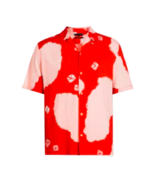 Love Island UK S12 Harry Hamlin Red Printed Shirt