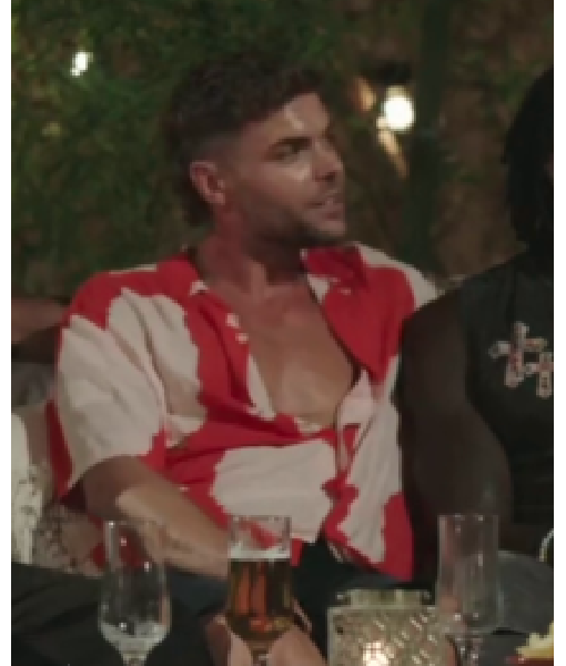 Love Island UK S12 Harry Hamlin Red Printed Shirt