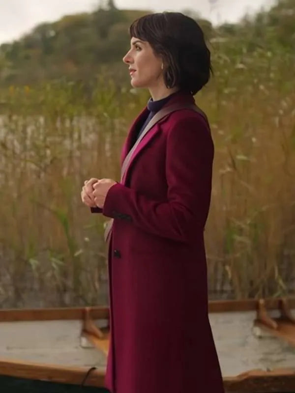 Love Of The Irish 2025 Shenae Grimes-Beech Burgundy Coat