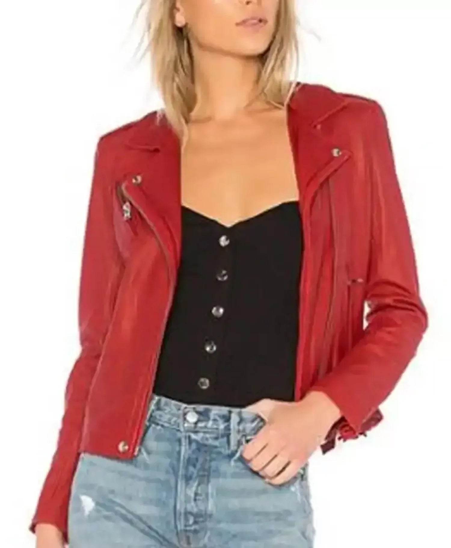 LuciferSeasonOneMazikeenRedLeatherJacket