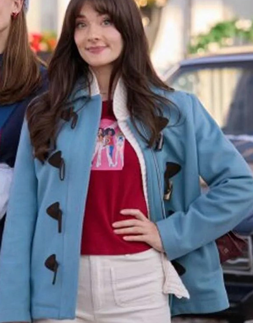 LucyFilmA_90sChristmas2024EvaBourneBlueToggleJacket