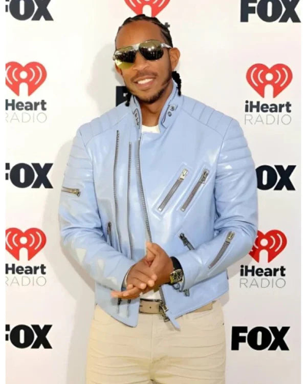 Ludacris Iheartradio 2024 Blue Leather Jacket