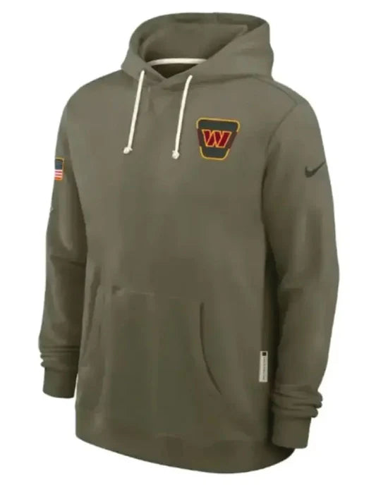 Luke McCaffrey Commanders 2025 Salute to Service Hoodie