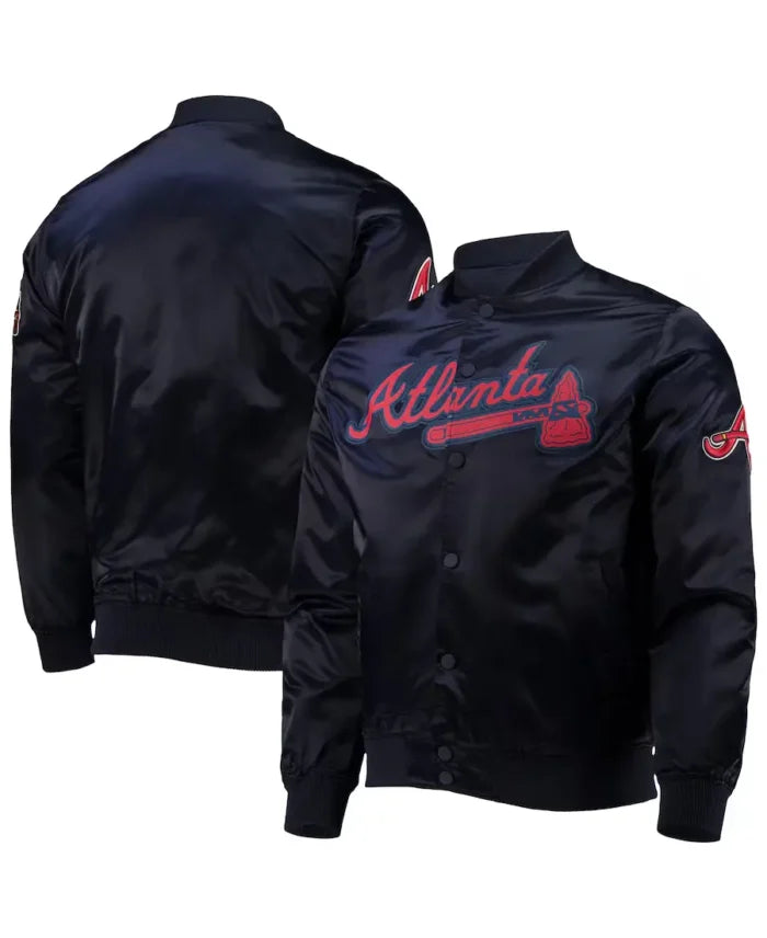MLB Atlanta Braves Wordmark Satin Jacket