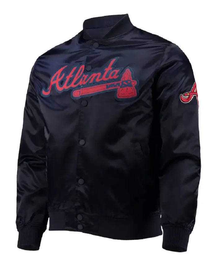 MLB Atlanta Braves Wordmark Satin Jacket