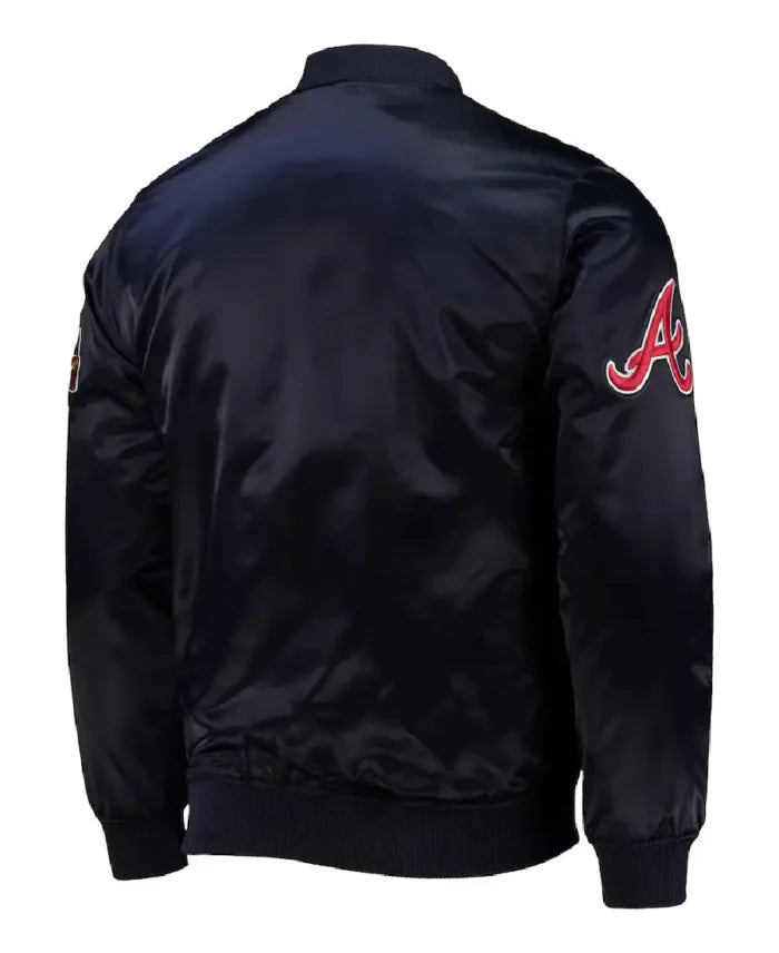 MLB Atlanta Braves Wordmark Satin Jacket