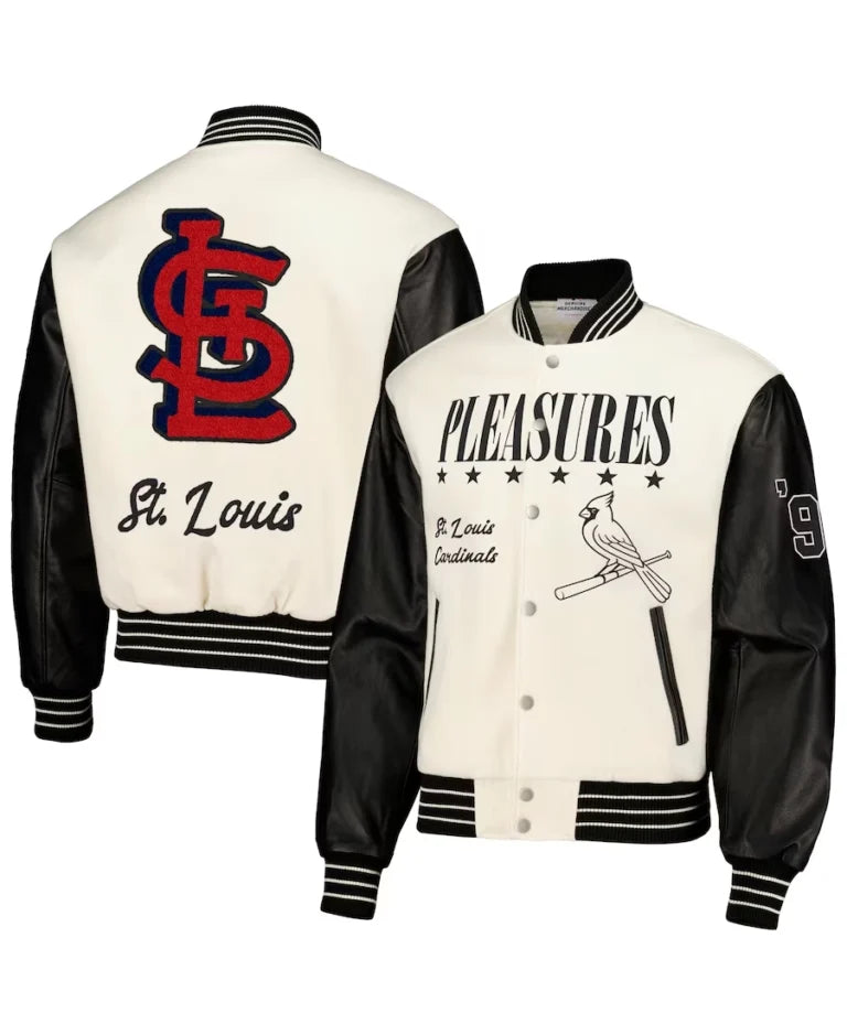 MLB St. Louis Cardinals Pleasures White Varsity Jacket