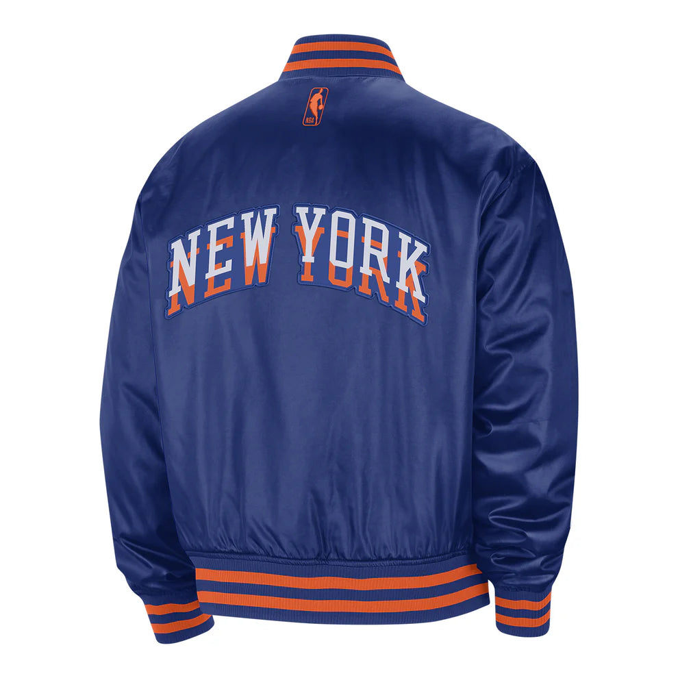 New York Knicks 2023/24 City Edition Blue Bomber Jacket