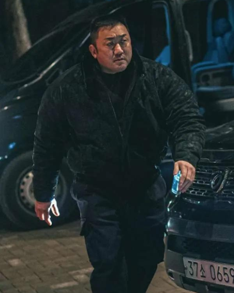 Ma Dong-seok The Roundup Punishment Black Jacket