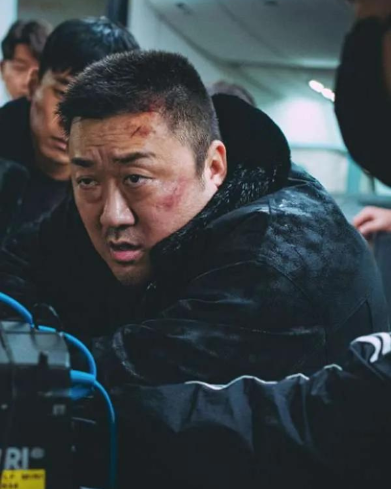 Ma Dong-seok The Roundup Punishment Black Jacket