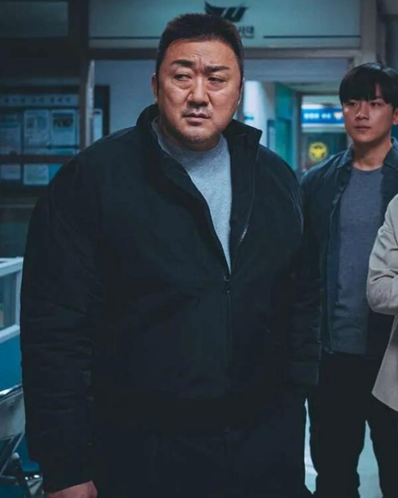 The Roundup Punishment 2024 Ma Seok-do Black Bomber Jacket