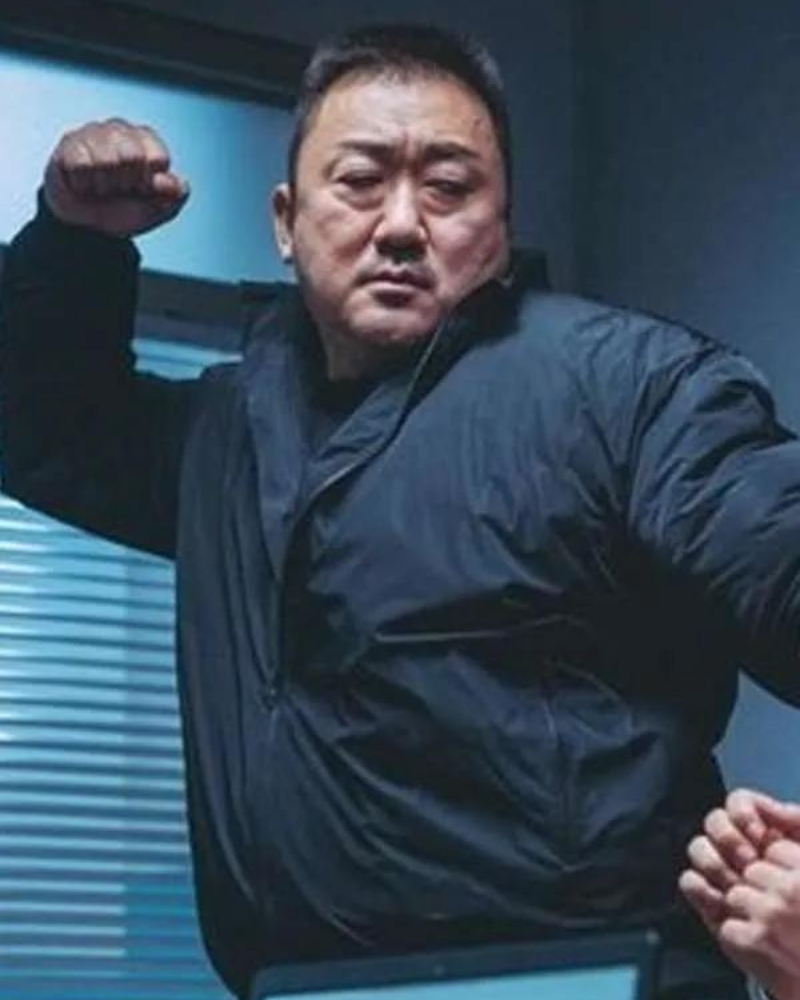 The Roundup Punishment 2024 Ma Seok-do Black Bomber Jacket