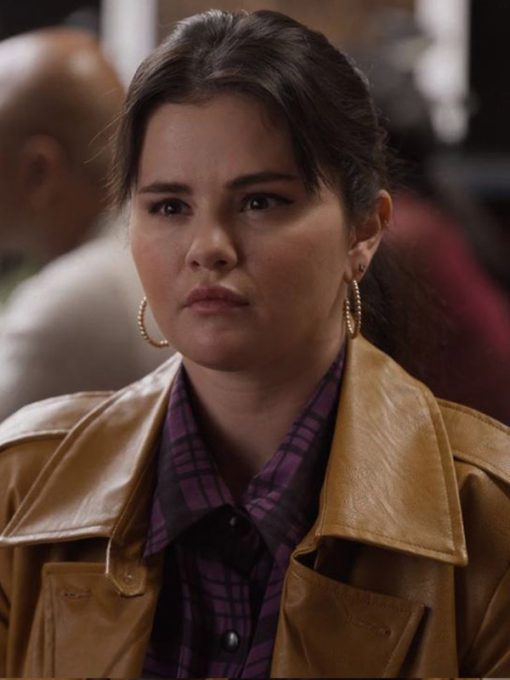 Only Murders In The Building S03 Selena Gomez Leather Coat
