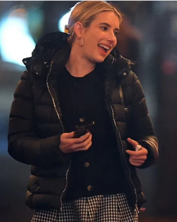 Madame Web 2024 Emma Roberts Hooded Puffer Jacket