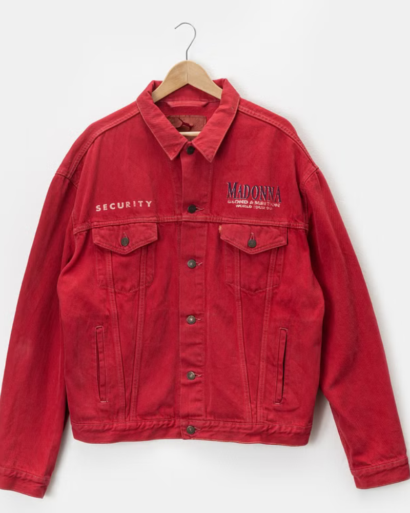 Madonna Blond Ambition World Tour A Red Levis “Security” Jeans Jacket