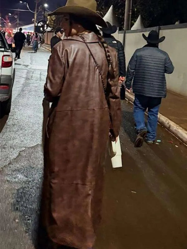 Marcela Nery Cowboy Park Barretos Leather Coat