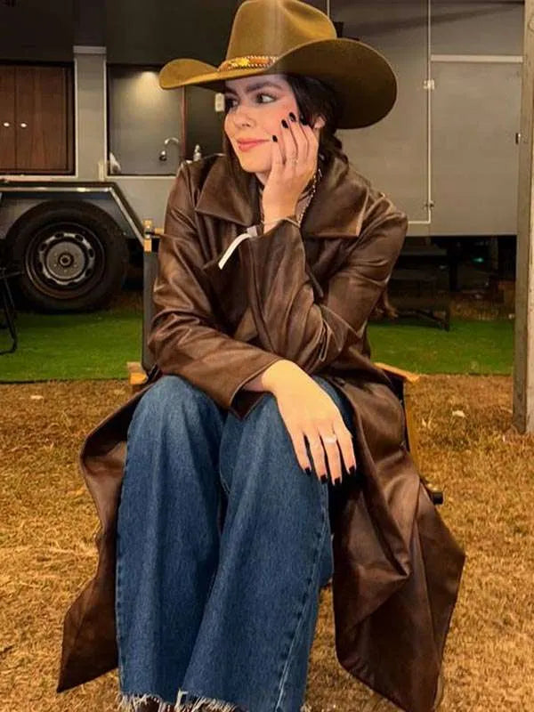 Marcela Nery Cowboy Park Barretos Leather Coat