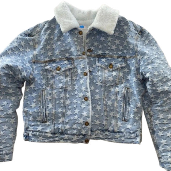 Marissa Hill Clown in a Cornfield Heather Blue Jacket