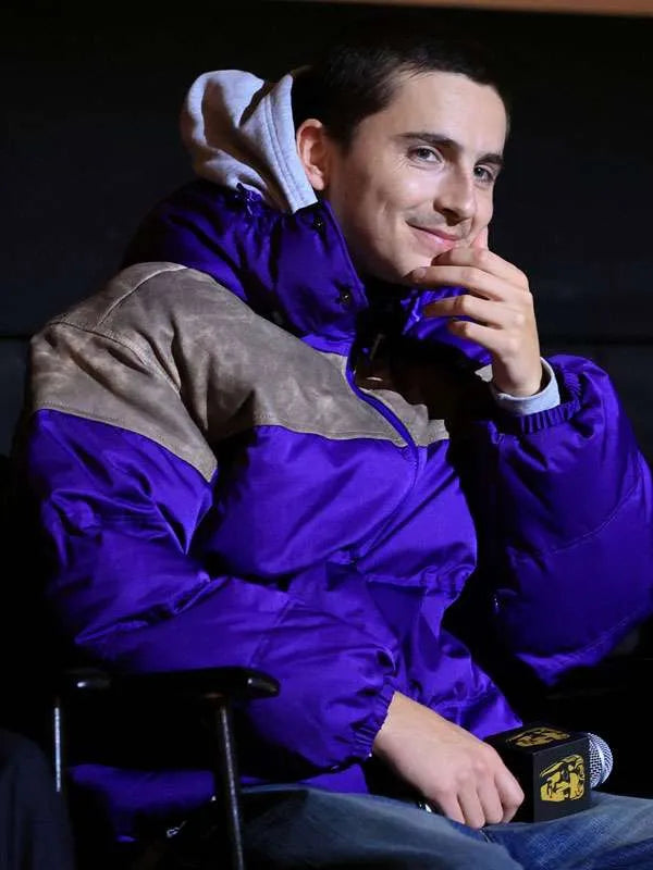 Dallas Jackets - Timothée Chalamet Marty Supreme Screening Purple Jacket