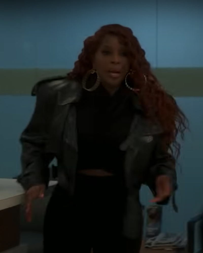Monet Power Book II Ghost S04 Black Leather Crop Jacket