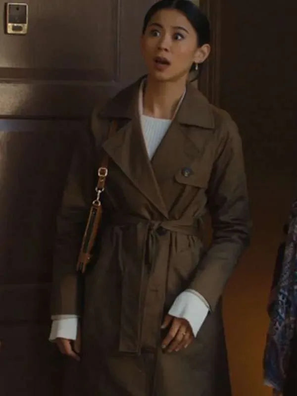 Dallas Jackets - Sarah Franklin Matlock Brown Trench Coat