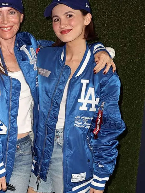 Maude Apatow World Series LA Dodgers Blue Jacket