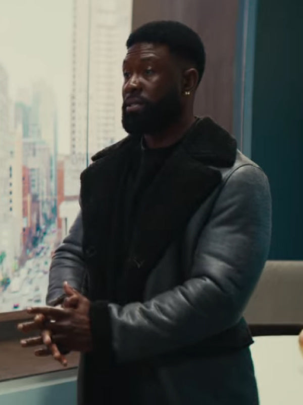 Mea Culpa 2024 Trevante Rhodes Shearling Coat