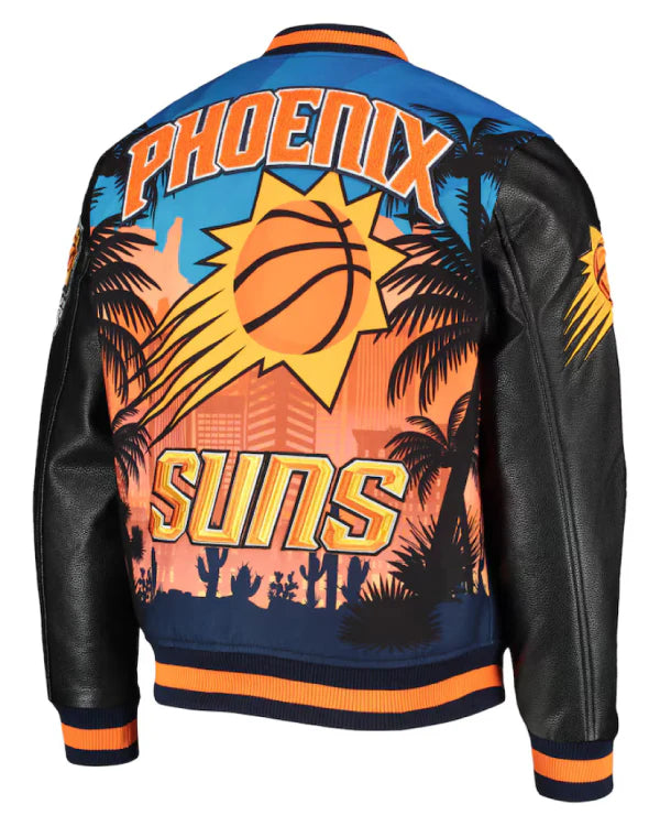 Men’s Pro Standard Black Phoenix Suns Team Remix Varsity Full-Zip Jacket