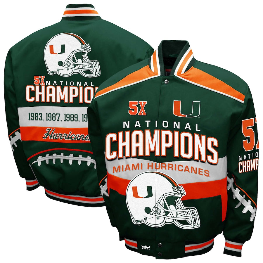 Men_sFranchiseClubGreenMiamiHurricanesCottonJacket