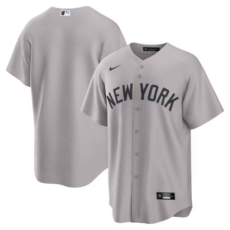 Men's New York Yankees Nike Gray Away Replica 2.0 Jersey