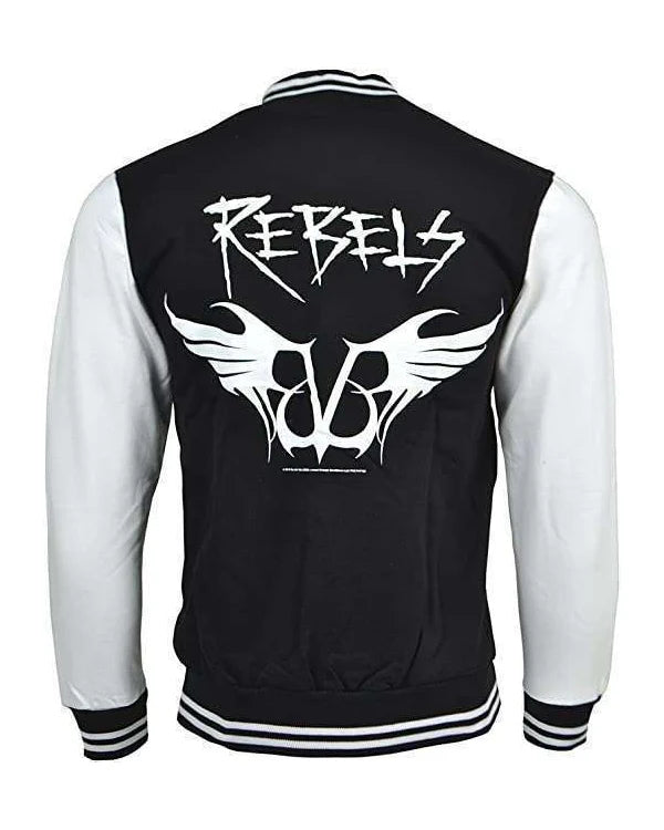 Mens BVB Rebels Black Leather Jacket