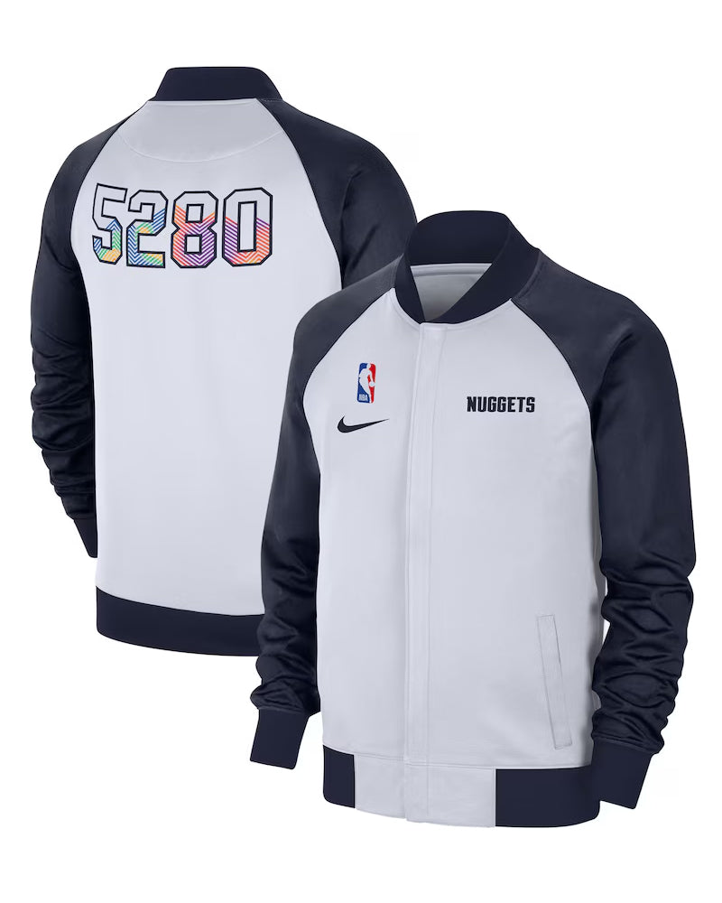 Men’s Denver Nuggets White City Edition Showtime Jacket