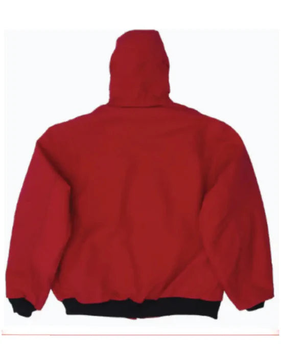 Mens Red Carhartt Hooded Jacket
