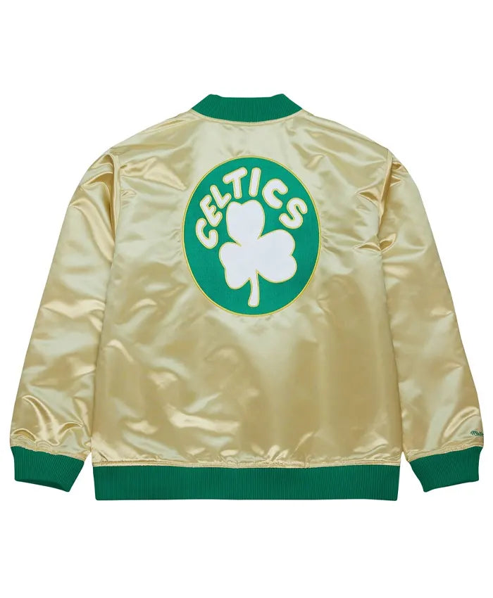 Men’s Vintage Gold Boston Celtics Satin Jacket