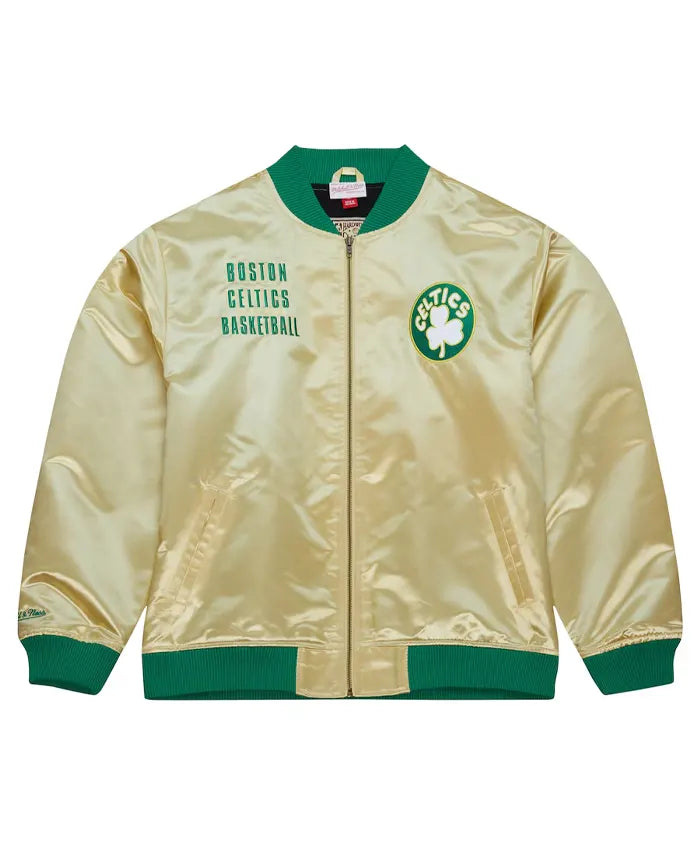 Men’s Vintage Gold Boston Celtics Satin Jacket