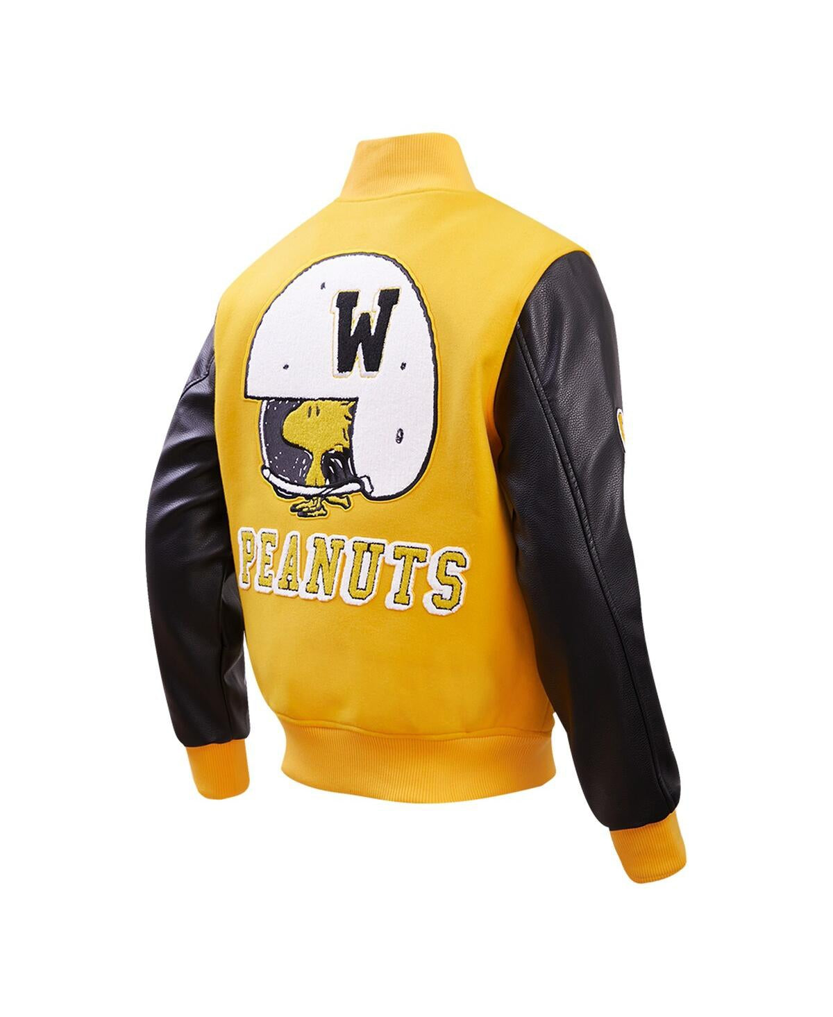 Men’s Yellow Peanuts Woodstock Sports Full-zip Varsity Jacket
