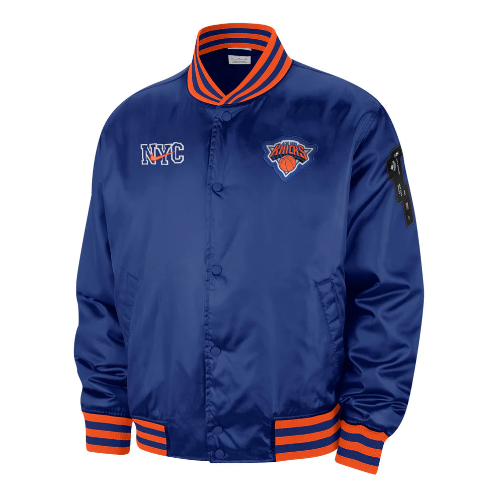 New York Knicks 2023/24 City Edition Blue Bomber Jacket