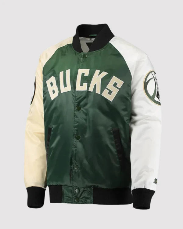 Milwaukee Bucks Tricolor Remix Varsity Jacket
